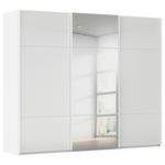 SCHWEBETÜRENSCHRANK 301/223/68 cm 3-türig Weiß  - Weiß, KONVENTIONELL, Glas/Holzwerkstoff (301/223/68cm) - Novel