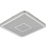 LED-DECKENLEUCHTE 43/43/6,5 cm   - Chromfarben/Weiß, LIFESTYLE, Kunststoff/Metall (43/43/6,5cm) - Novel