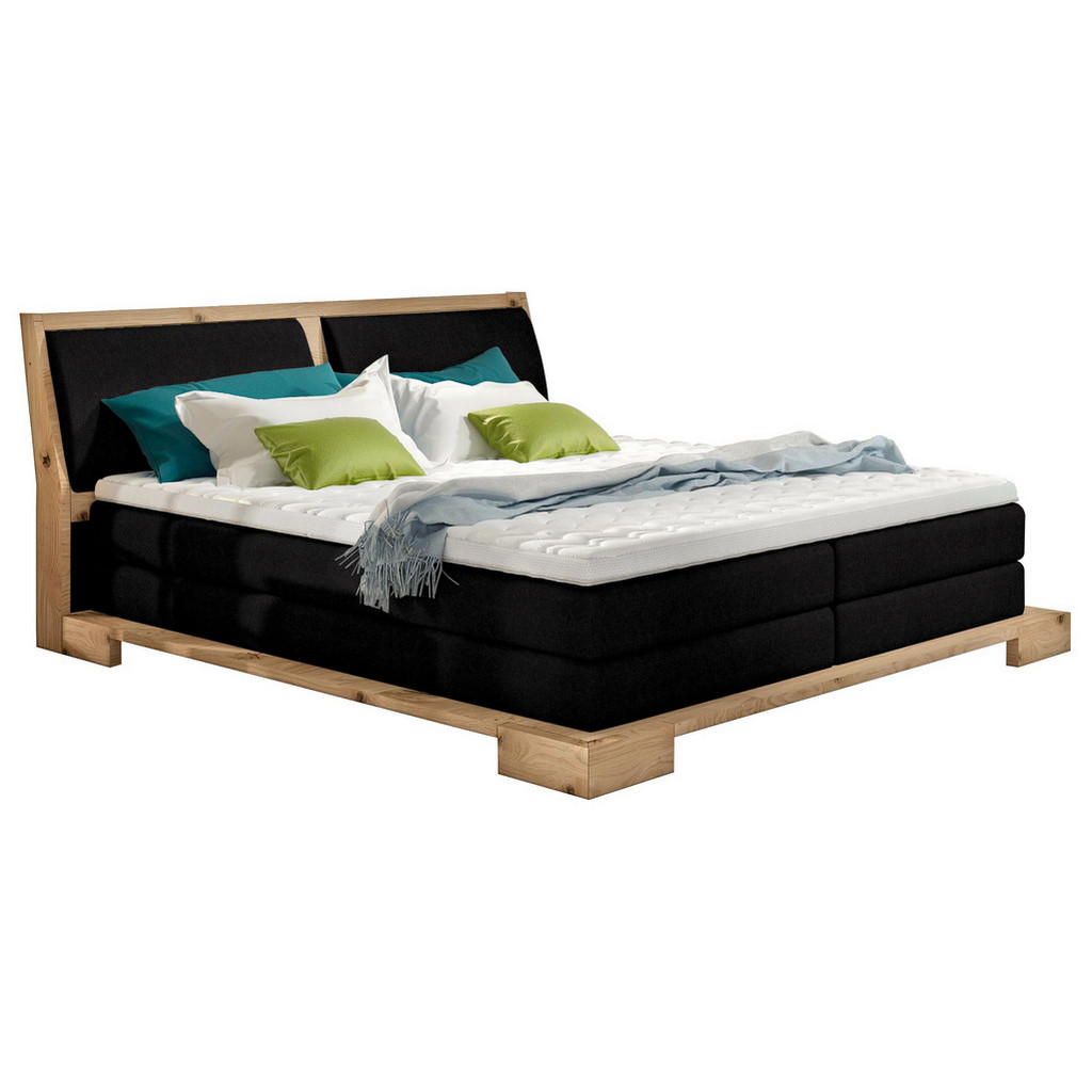 Schwarz Bett 140x200 Preisvergleich Besten Angebote Online Boxspringbett 160 Cm X 200 In Holz Textil Eichefarben Schwarz