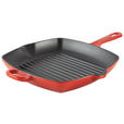 GRILLPFANNE Beef & More Emaille  - Rot/Schwarz, KONVENTIONELL, Metall (26/26cm) - Homeware Profession.