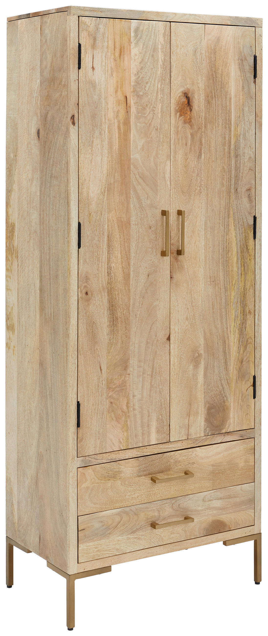 KLEIDERSCHRANK  in Naturfarben  - Naturfarben, Natur, Holz/Metall (75/192/45cm) - MID.YOU