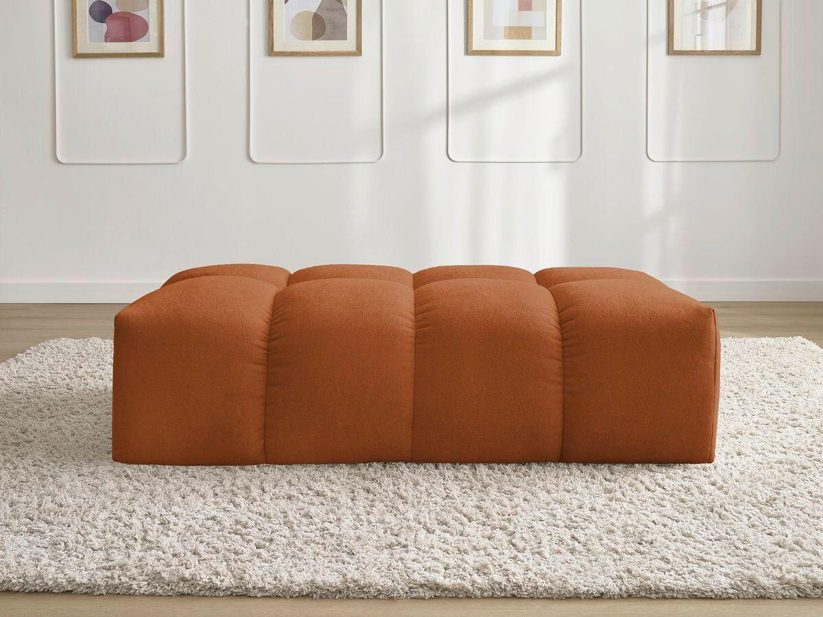 HOCKER EVEREST Struktur Orange  - Schwarz/Orange, MODERN, Kunststoff/Textil (140/70/40cm)