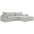 ECKSOFA  in Webstoff Grau  306/198 cm  - Schwarz/Grau, MODERN, Kunststoff/Textil (306/198cm) - Carryhome