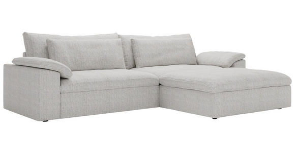 ECKSOFA  in Webstoff Grau  306/198 cm  - Schwarz/Grau, MODERN, Kunststoff/Textil (306/198cm) - Carryhome
