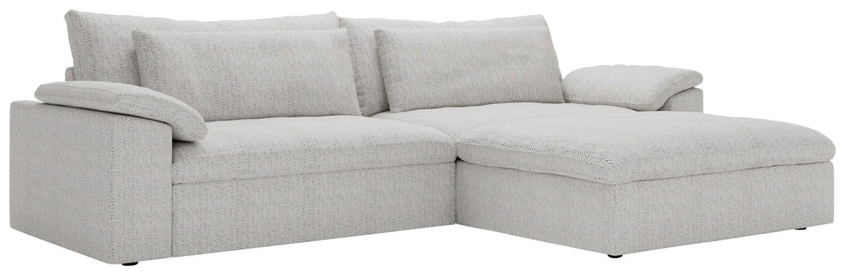 ECKSOFA  in Webstoff Grau  306/198 cm  - Schwarz/Grau, MODERN, Kunststoff/Textil (306/198cm) - Carryhome
