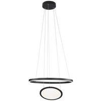 ZÁVESNÉ LED SVIETIDLO, 60 cm  - čierna/biela, Trend, kov/plast (60cm) - Novel