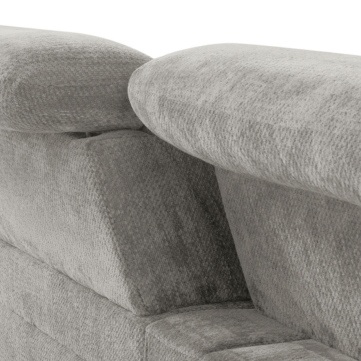 ECKSOFA  Webstoff Grau  - Schwarz/Grau, Design, Textil/Metall (268/195cm) - Livetastic