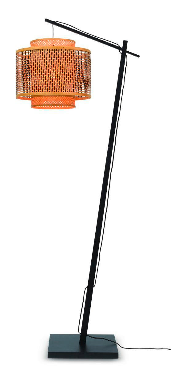 STEHLEUCHTE    - Schwarz/Naturfarben, Trend, Holz (176/40/68cm) - Good & Mojo