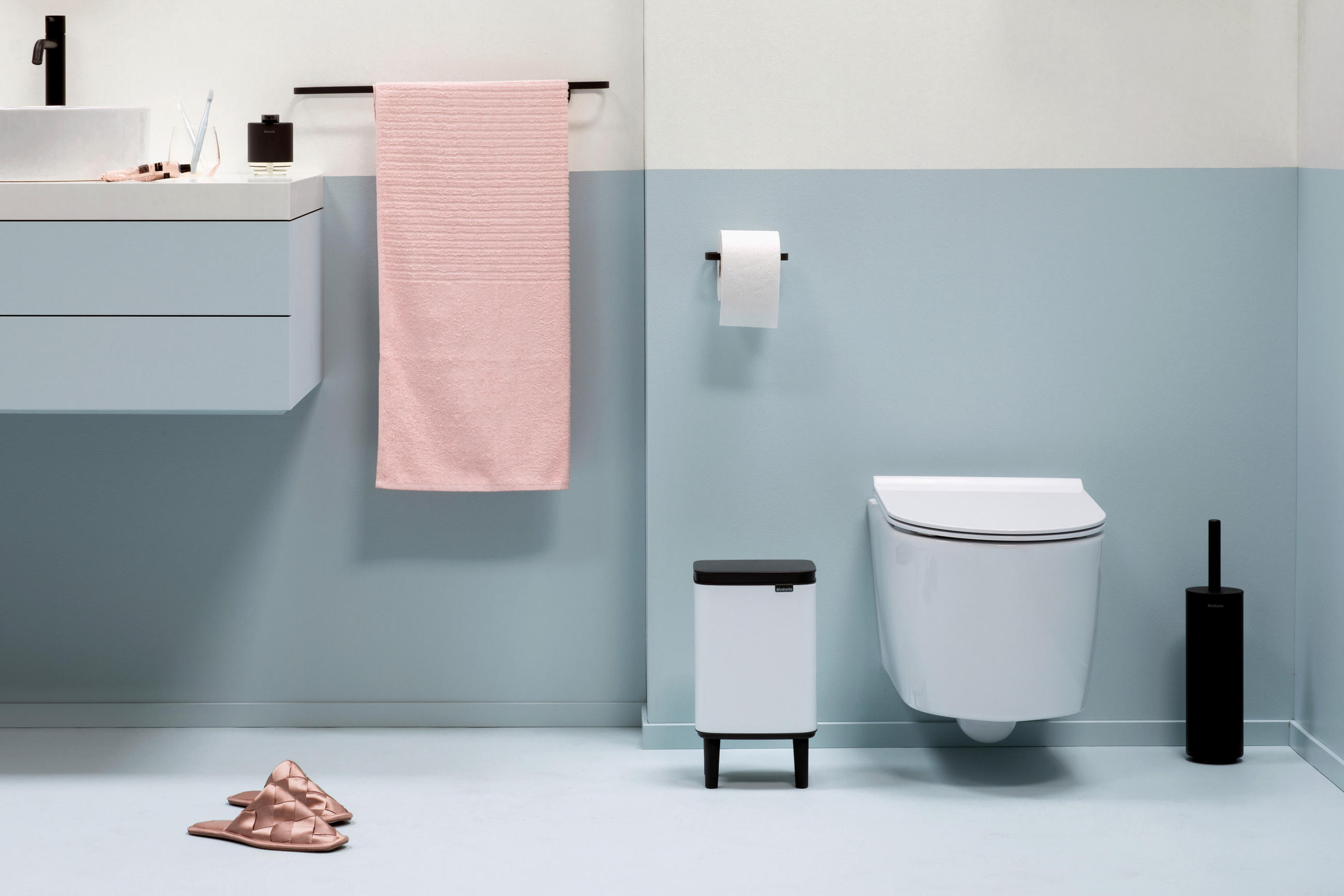 SZEMETESVÖDÖR 4 l  - fekete/fehér, Trend, műanyag/fém (4Ll) - Brabantia