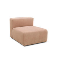 SOFAELEMENT Cord, Mikrofaser Rosa, Roségold  - Roségold/Schwarz, Design, Kunststoff/Textil (85/69/108cm) - MID.YOU