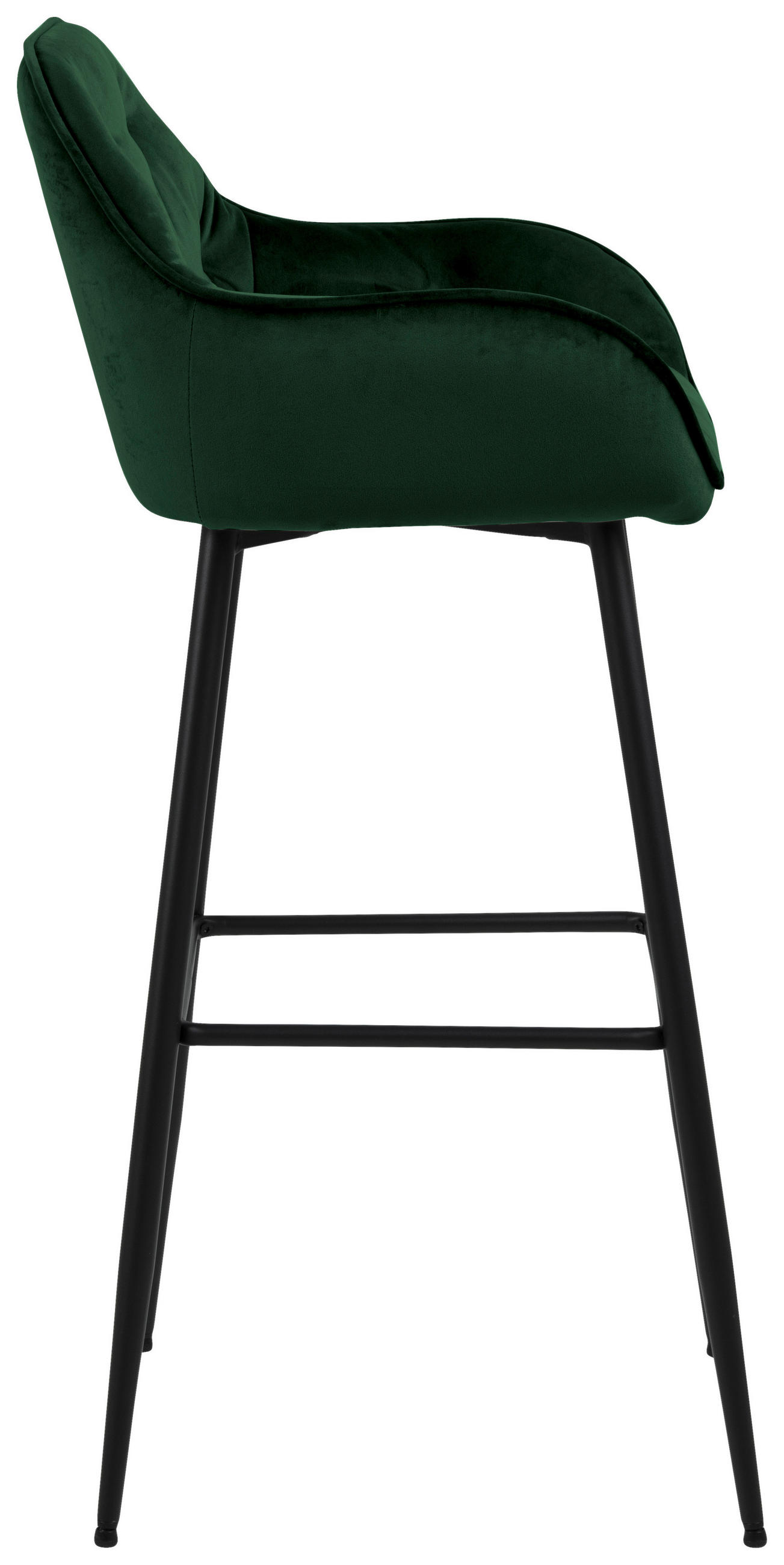 Thumbnail - Livetastic Barhocker, Schwarz, Dunkelgrün, Metall, Textil, Uni, rund, 55x103.5x52 cm, Reach, Esszimmer, Barmöbel, Barhoc...