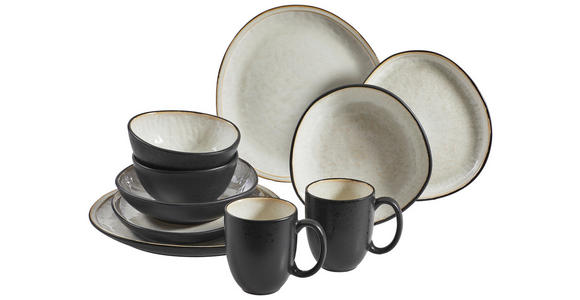 KOMBISERVICE Creme SØREN IVORY 10-teilig 2 Personen - Creme, Trend, Keramik - Novel