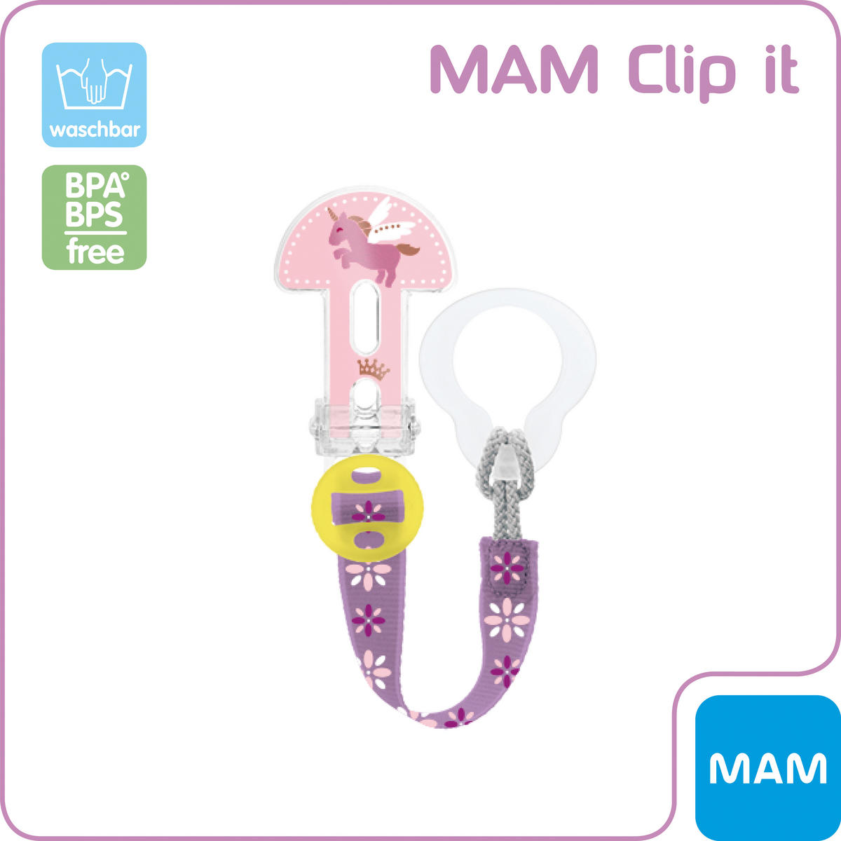 SCHNULLERCLIP  - Blau/Pink, Basics, Kunststoff - MAM