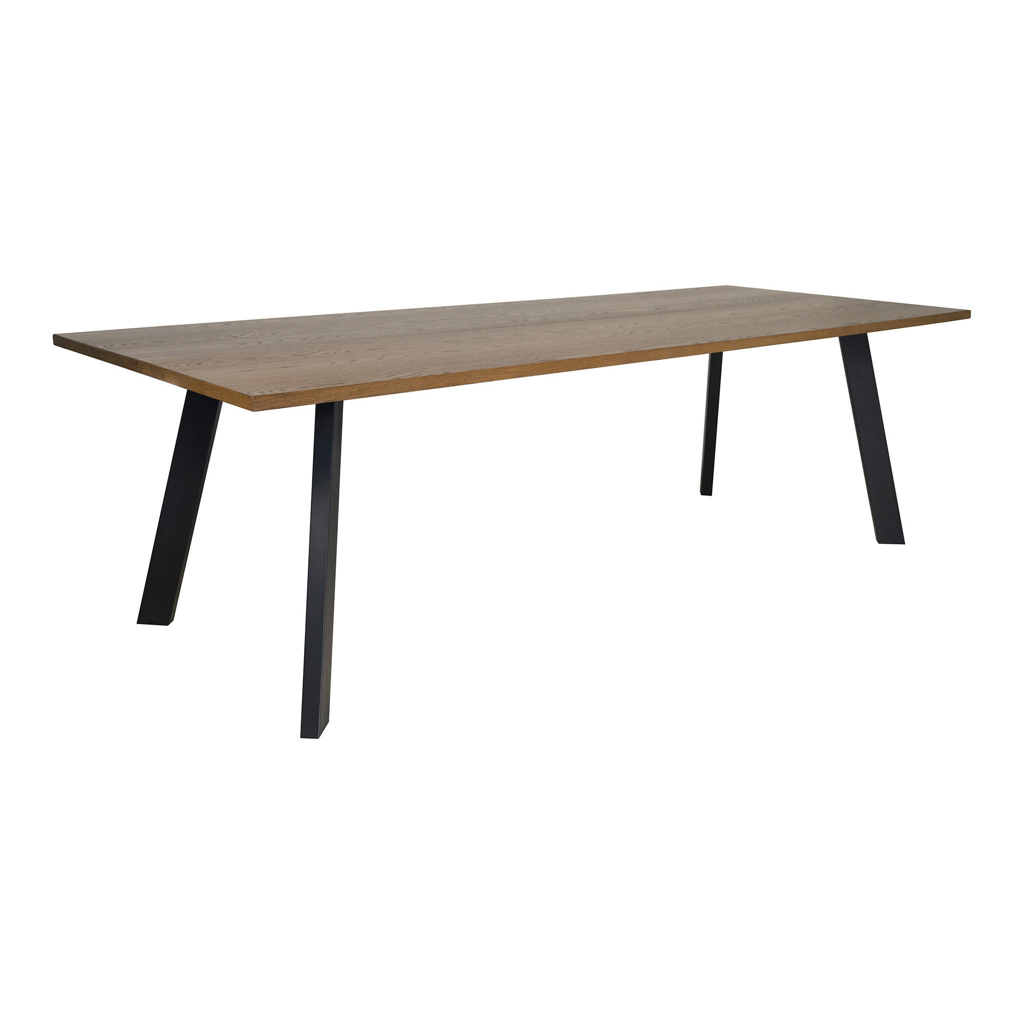 MATBORD 240/95/73 cm delar i massivt trä  trä brun  - brun/svart, Modern, metall/trä (240/95/73cm) - Niels Andersson
