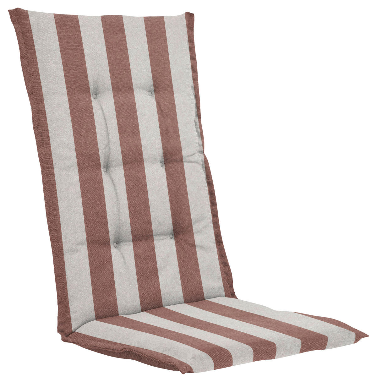 SESSELAUFLAGE Streifen  - Creme/Braun, Basics, Textil (123/5/50cm)