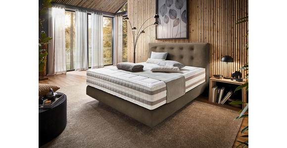 BOXSPRINGBETT 160/200 cm  in Braun  - Braun, KONVENTIONELL, Holz/Textil (160/200cm) - Dieter Knoll