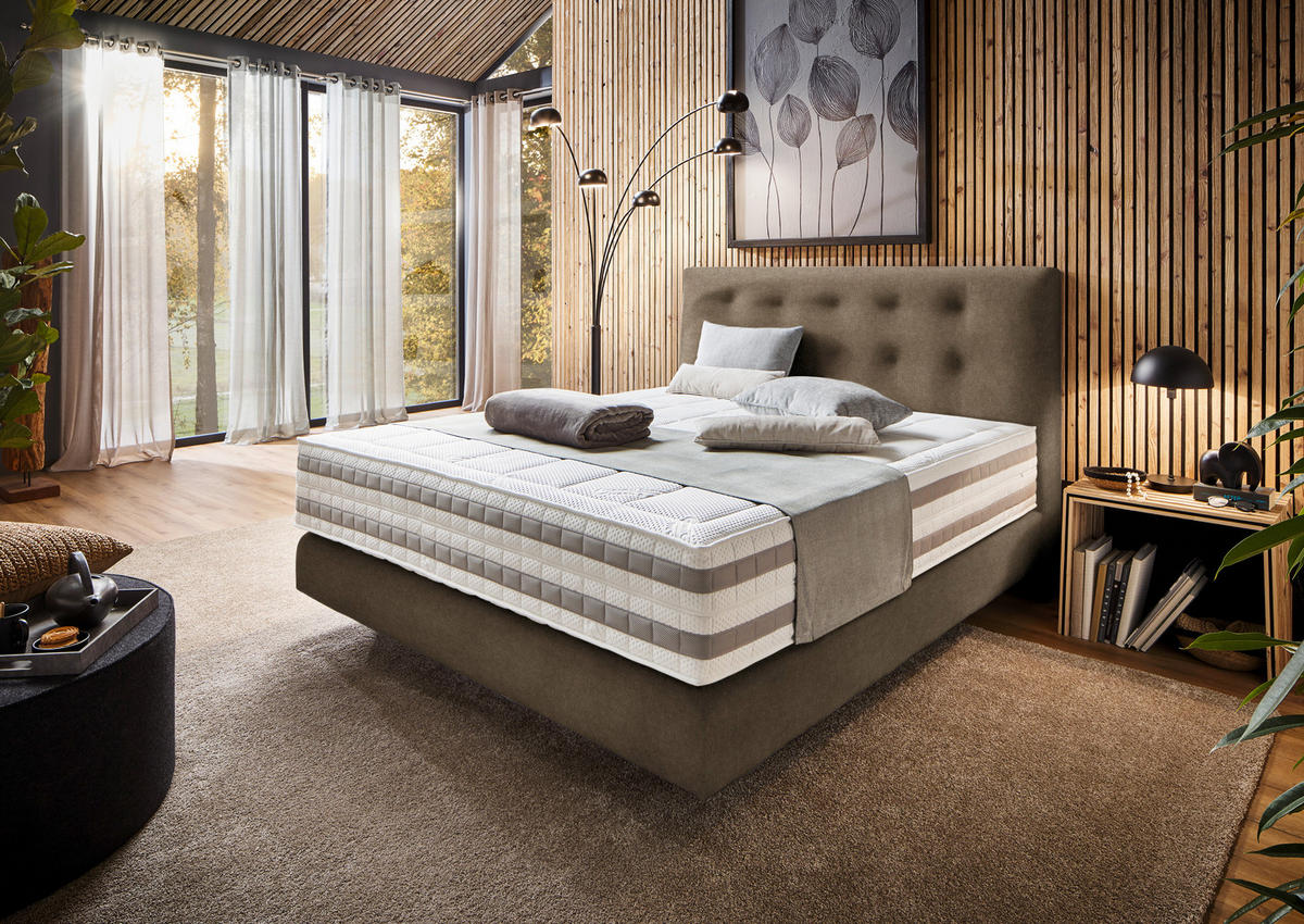 BOXSPRINGBETT 160/200 cm  in Braun  - Braun, Konventionell, Holz/Textil (160/200cm) - Dieter Knoll