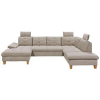 WOHNLANDSCHAFT Grau Cord  - Eichefarben/Grau, KONVENTIONELL, Holz/Textil (170/324/220cm) - MID.YOU