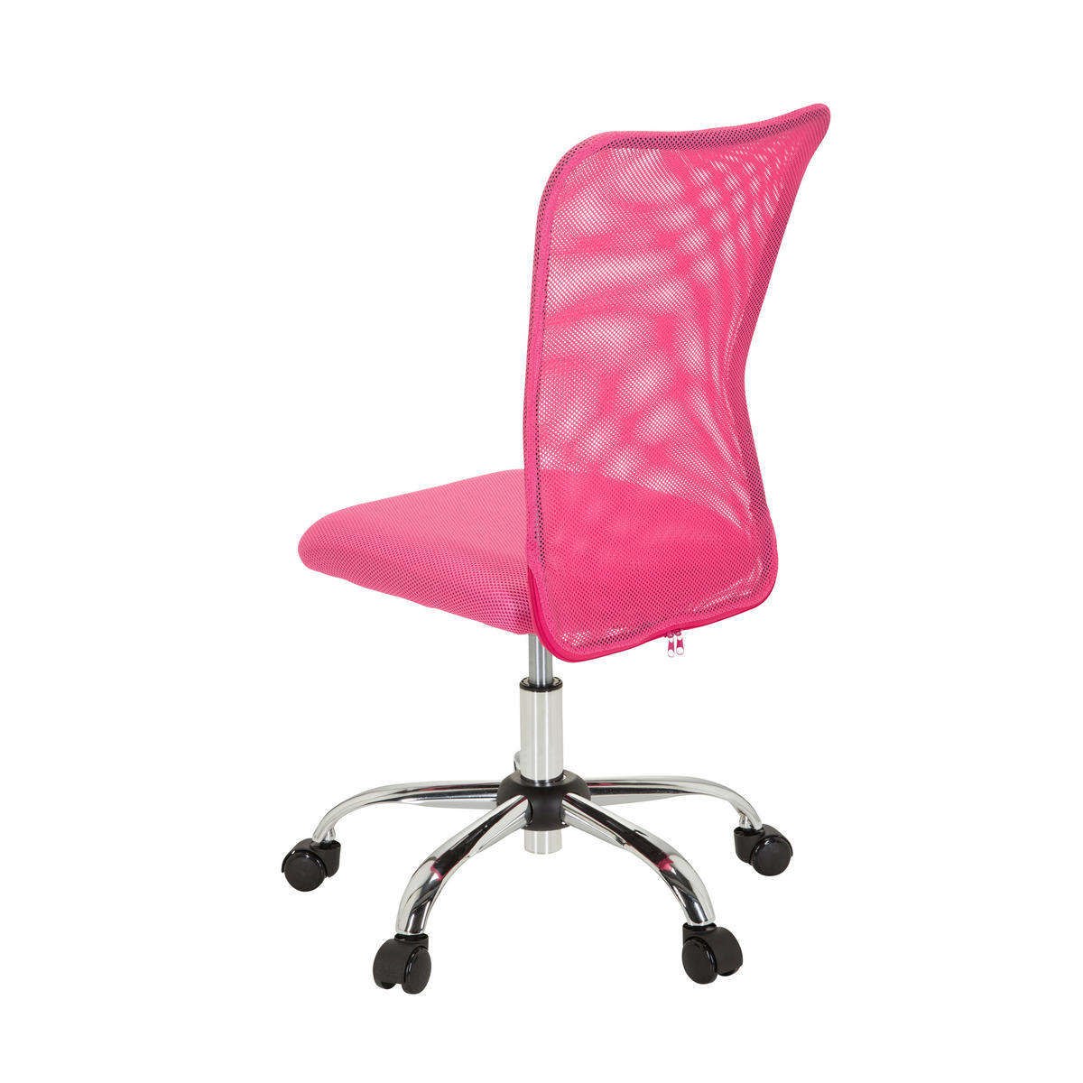 JUGENDDREHSTUHL  in Netzbespannung Pink  - Chromfarben/Pink, Basics, Kunststoff/Textil (54/88/54cm) - MID.YOU