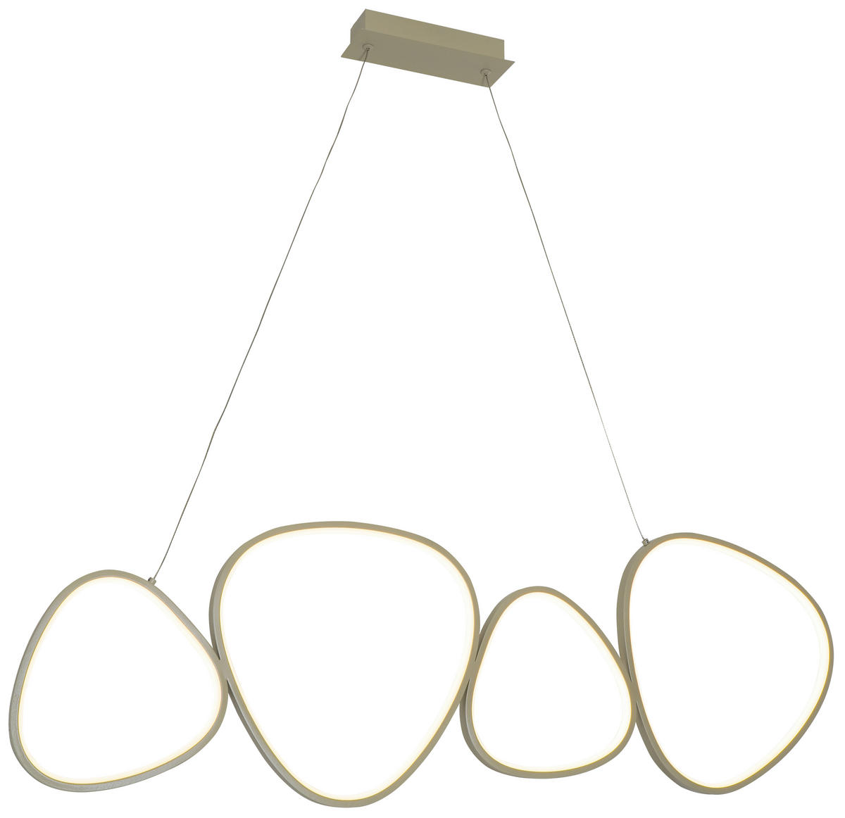 LED-HÄNGELEUCHTE Acrux 104/10/150 cm   - Sandfarben, Design, Kunststoff/Metall (104/10/150cm) - Novel