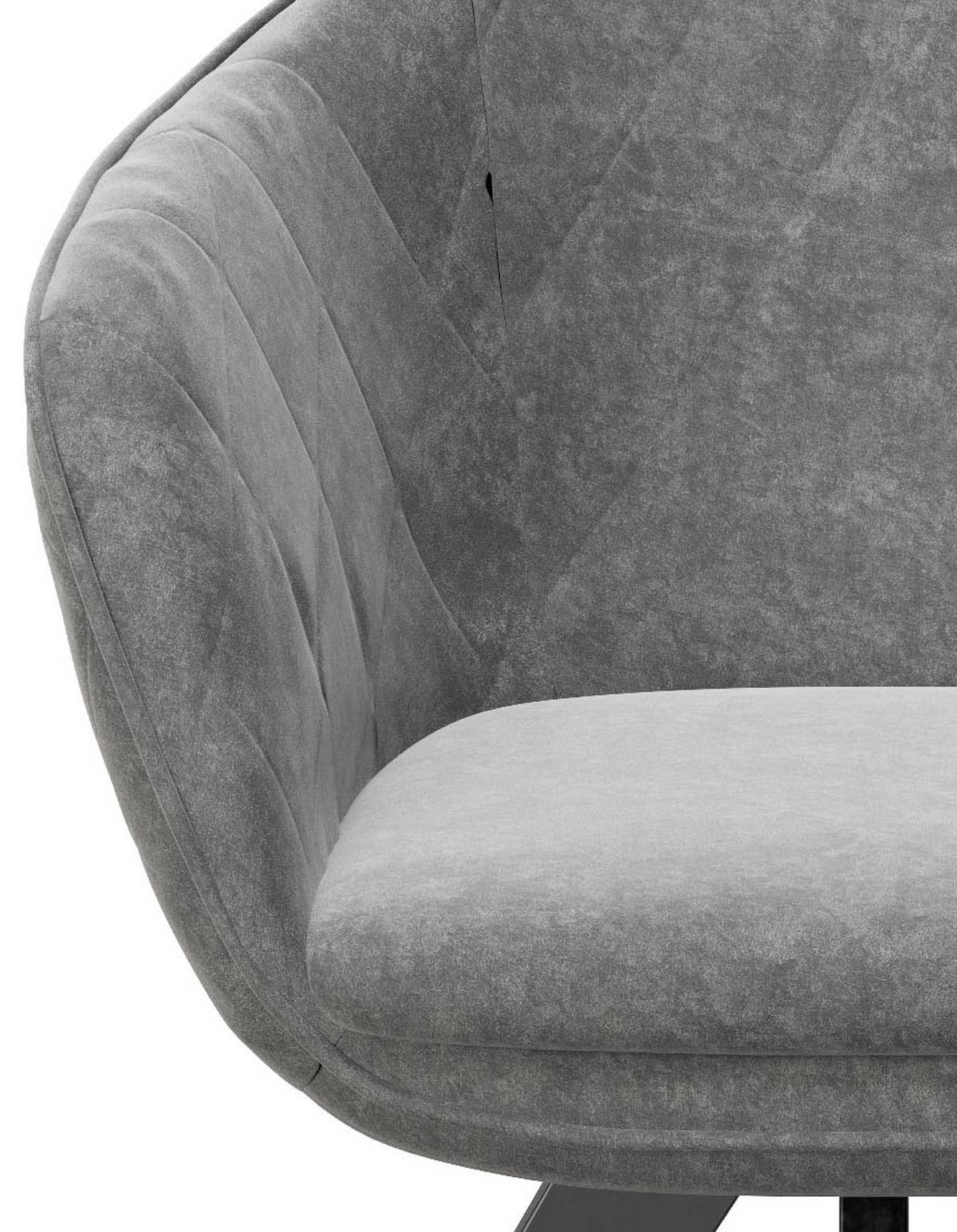 NASLANJAČ, tekstil antracit  - črna/antracit, Konvencionalno, kovina/tekstil (61/80/57cm) - Playboy