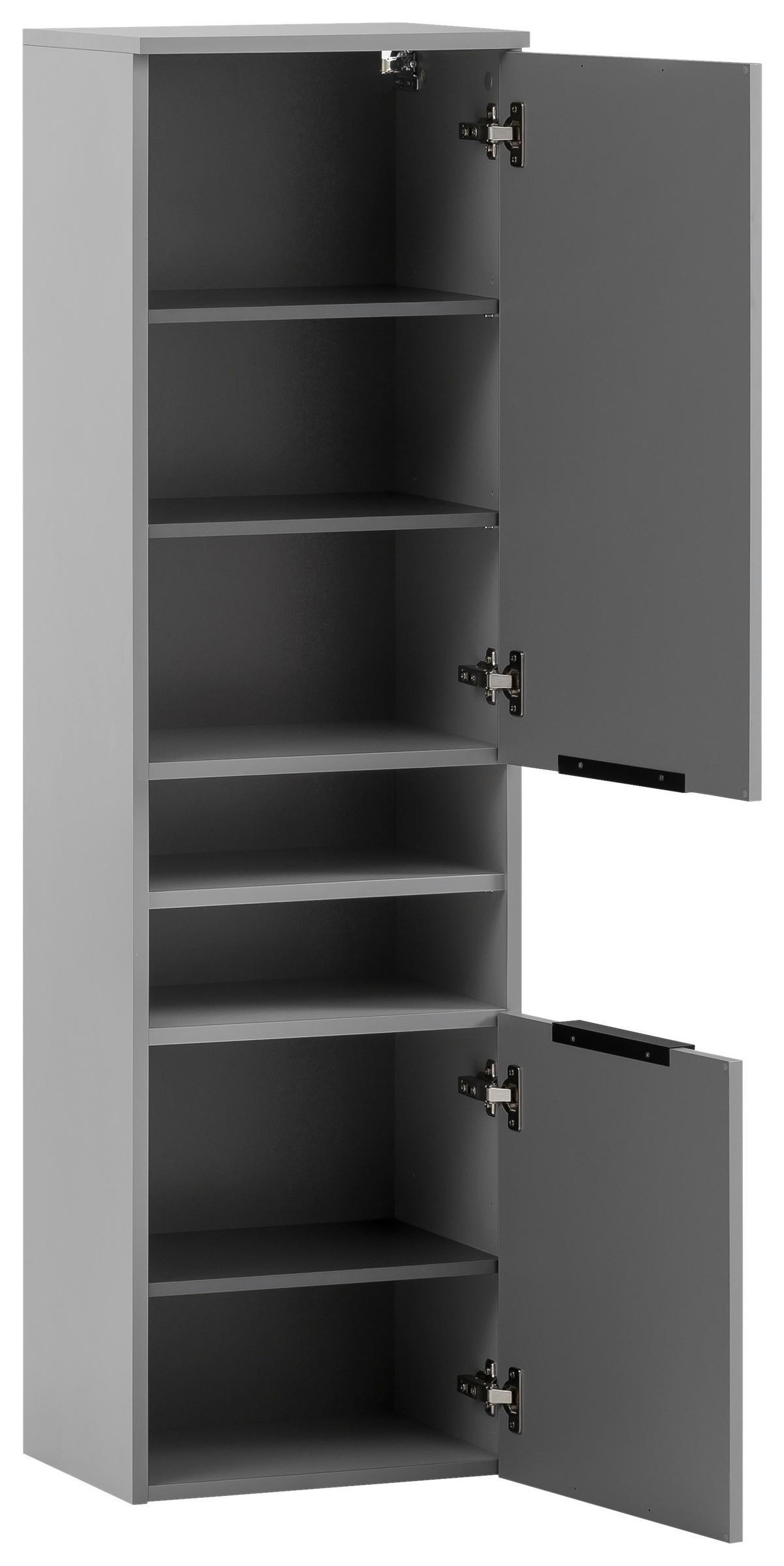 MIDISCHRANK 40,3/138,3/32 cm  - Platinfarben/Schwarz, MODERN, Holzwerkstoff/Metall (40,3/138,3/32cm) - MID.YOU
