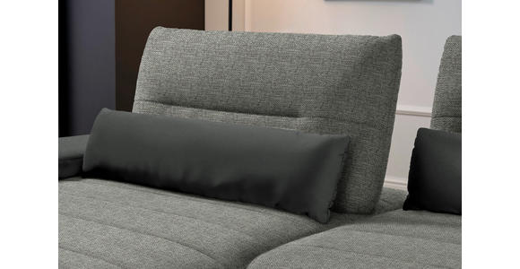 ECKSOFA in Webstoff Grau  - Schwarz/Grau, KONVENTIONELL, Textil/Metall (191/273cm) - Carryhome