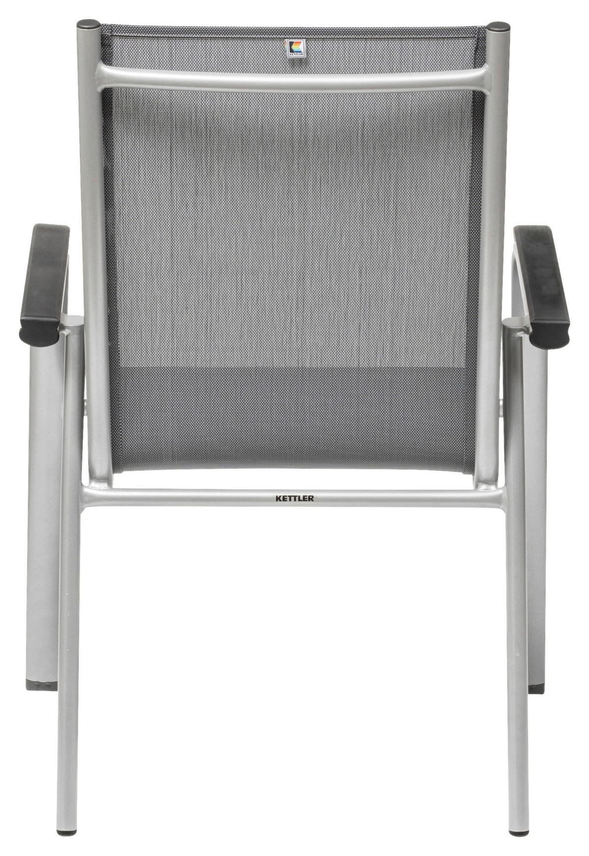 STAPELSESSEL in Metall, Textil Anthrazit, Silberfarben  - Anthrazit/Silberfarben, Basics, Textil/Metall (60/100/61cm) - Kettler