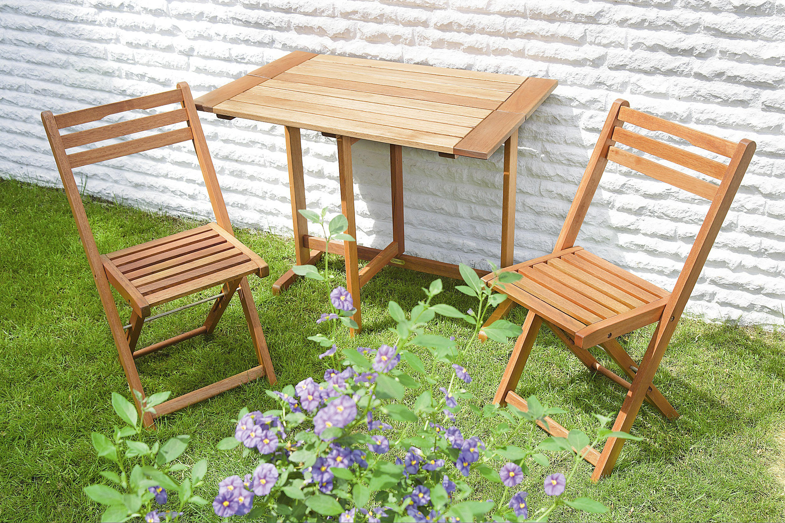 GARTENSTUHL-SET Eukalyptusholz Naturfarben  - Naturfarben, KONVENTIONELL, Holz (40/82/49cm) - Gardenson