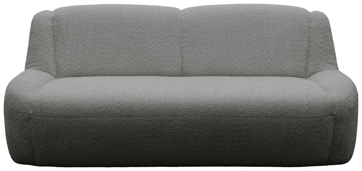 3-SITZER-SOFA 100 034 Chenille Graphitfarben  - Creme/Schwarz, MODERN, Kunststoff/Textil (197/82/93cm) - Livetastic