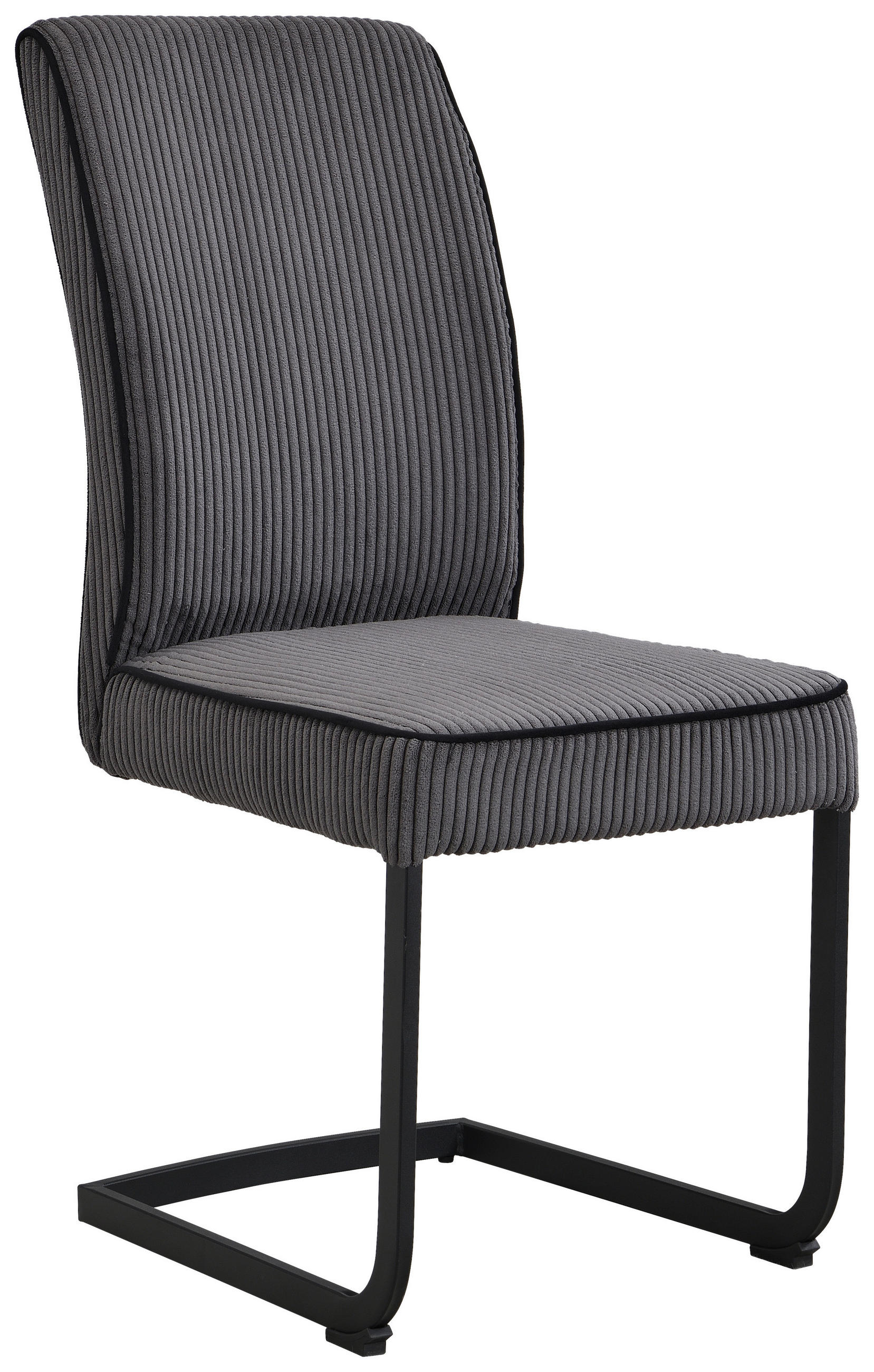 SCHWINGSTUHL  in Eisen Webstoff  - Anthrazit/Schwarz, Design, Textil/Metall (46/97/60,5cm) - Carryhome