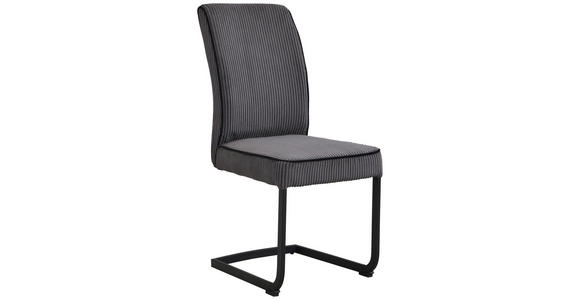 SCHWINGSTUHL   Webstoff  - Anthrazit/Schwarz, Design, Textil/Metall (46/97/60,5cm) - Carryhome