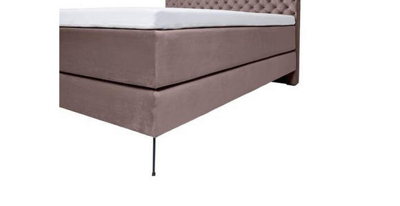 BOXSPRINGBETT 160/200 cm  in Altrosa  - Graphitfarben/Altrosa, Design, Textil/Metall (160/200cm) - Xora