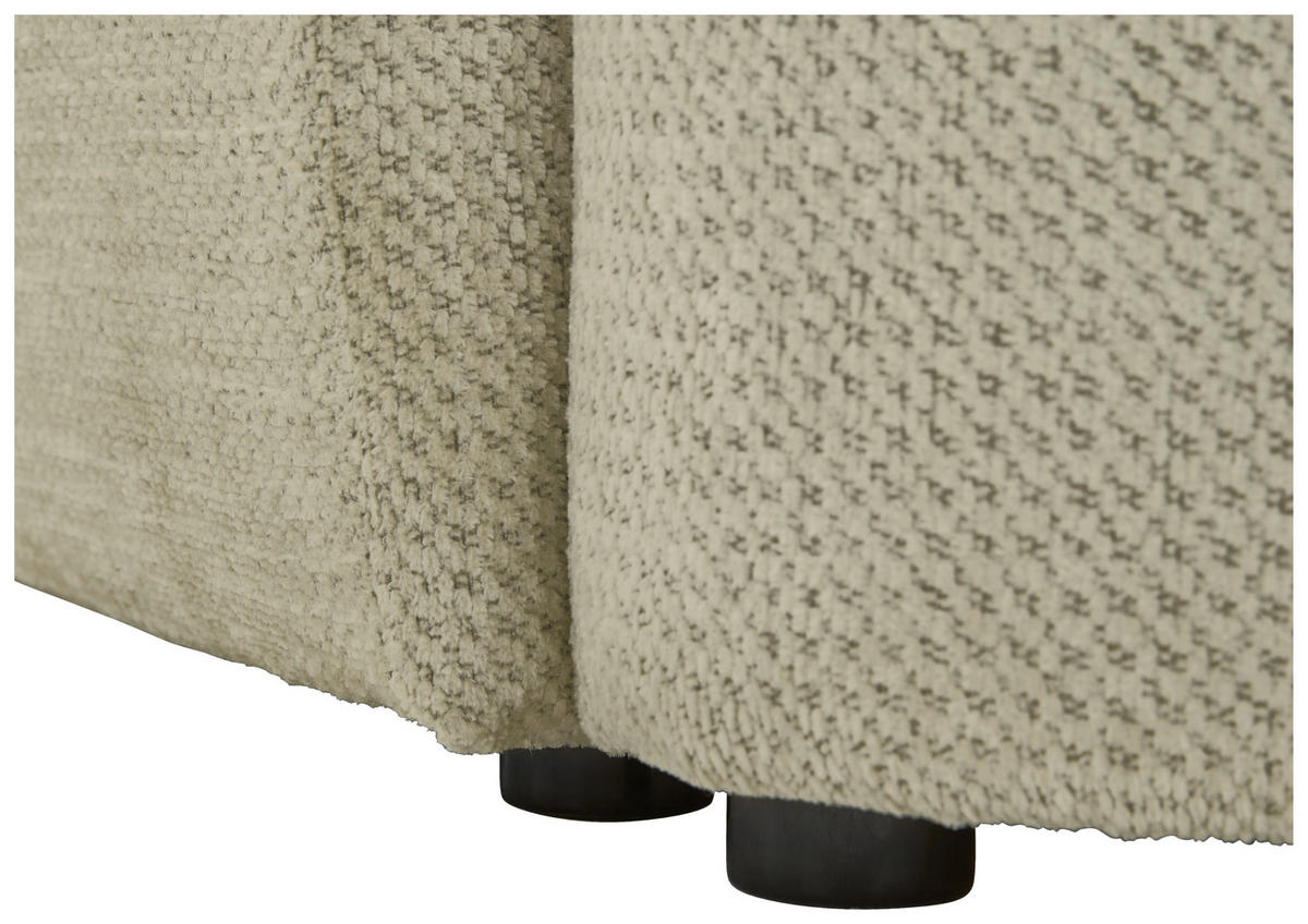 ECKSOFA Beige Chenille  - Beige/Schwarz, MODERN, Kunststoff/Textil (287/179cm) - Carryhome