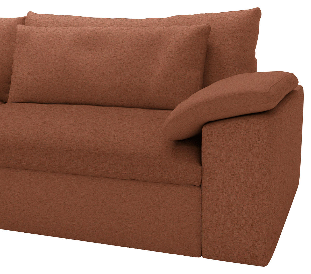 ECKSOFA Flachgewebe Beigebraun  - Beigebraun/Schwarz, Modern, Kunststoff/Textil (198/306cm) - Carryhome
