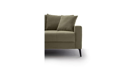 ECKSOFA  in Cord Grün  173/280 cm  - Schwarz/Grün, KONVENTIONELL, Textil/Metall (173/280cm) - Hom`in