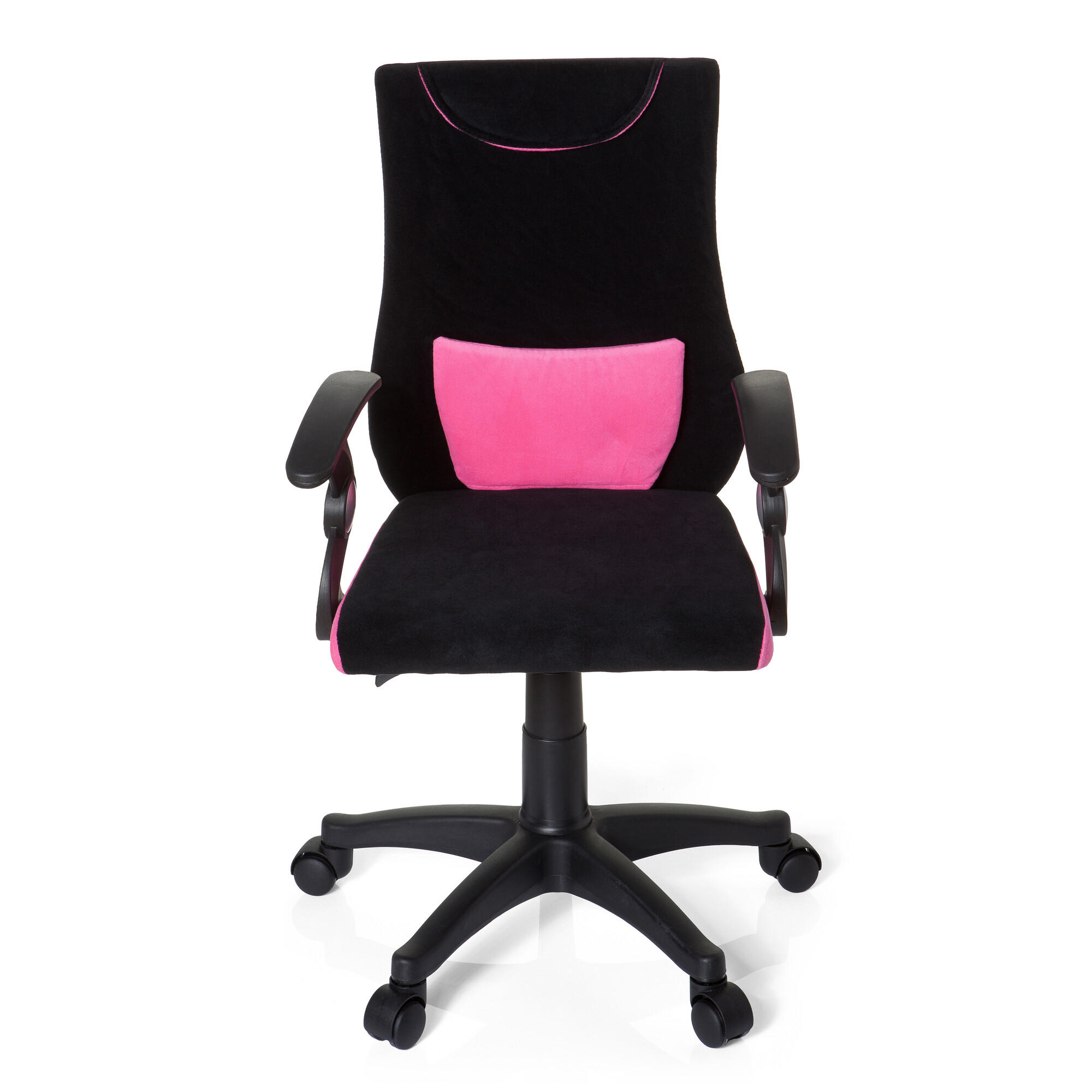 SNURRSTOL FÖR UNGDOMAR  i svart, pink  - pink/svart, Basics, plast (50/87-97/40cm) - MID.YOU
