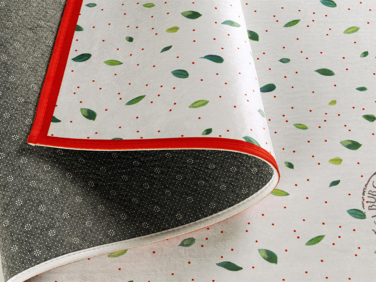 KINDERTEPPICH 100/160 cm Spiegelburg G.A.R.D.E.N  - Rot/Weiß, Trend, Kunststoff/Textil (100/160cm)
