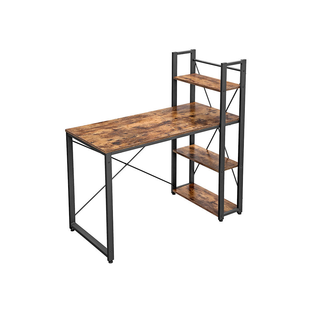 SCHREIBTISCH 120/60/120 cm  in Braun, Schwarz  - Schwarz/Braun, Basics, Holzwerkstoff/Metall (120/60/120cm) - Boxxx