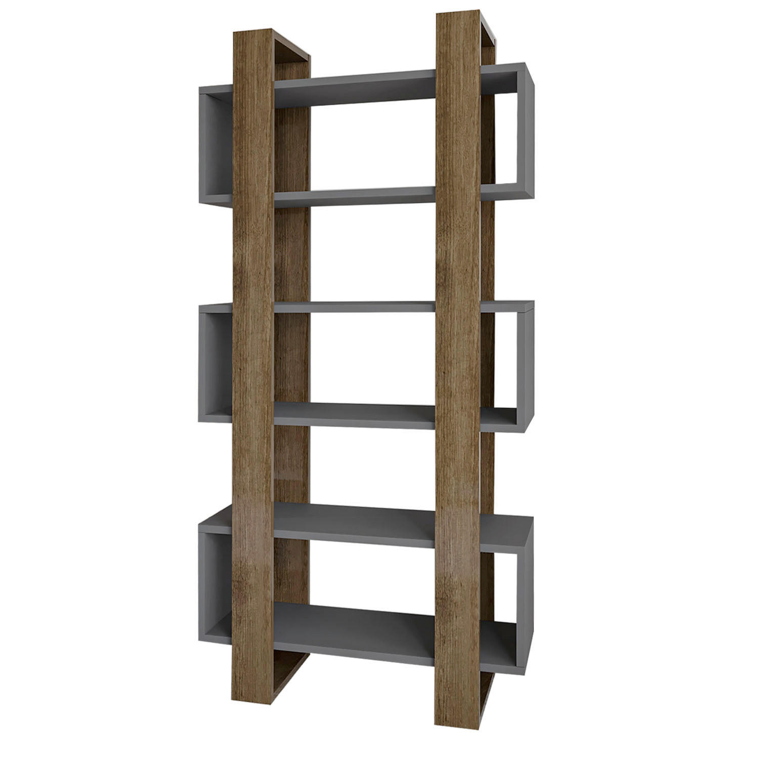 Regal Milano Anthrazit, Walnussfarbe B:80cm