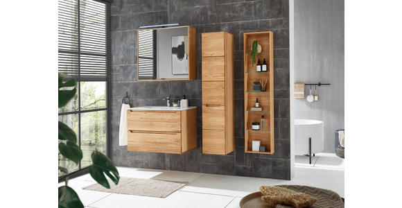 WASCHBECKENUNTERSCHRANK 80/54/46 cm  - Eichefarben, KONVENTIONELL, Holz/Holzwerkstoff (80/54/46cm) - Linea Natura