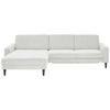 ECKSOFA in Cord Ecru  - Ecru/Schwarz, Modern, Textil/Metall (177/302cm) - Beldomo Style