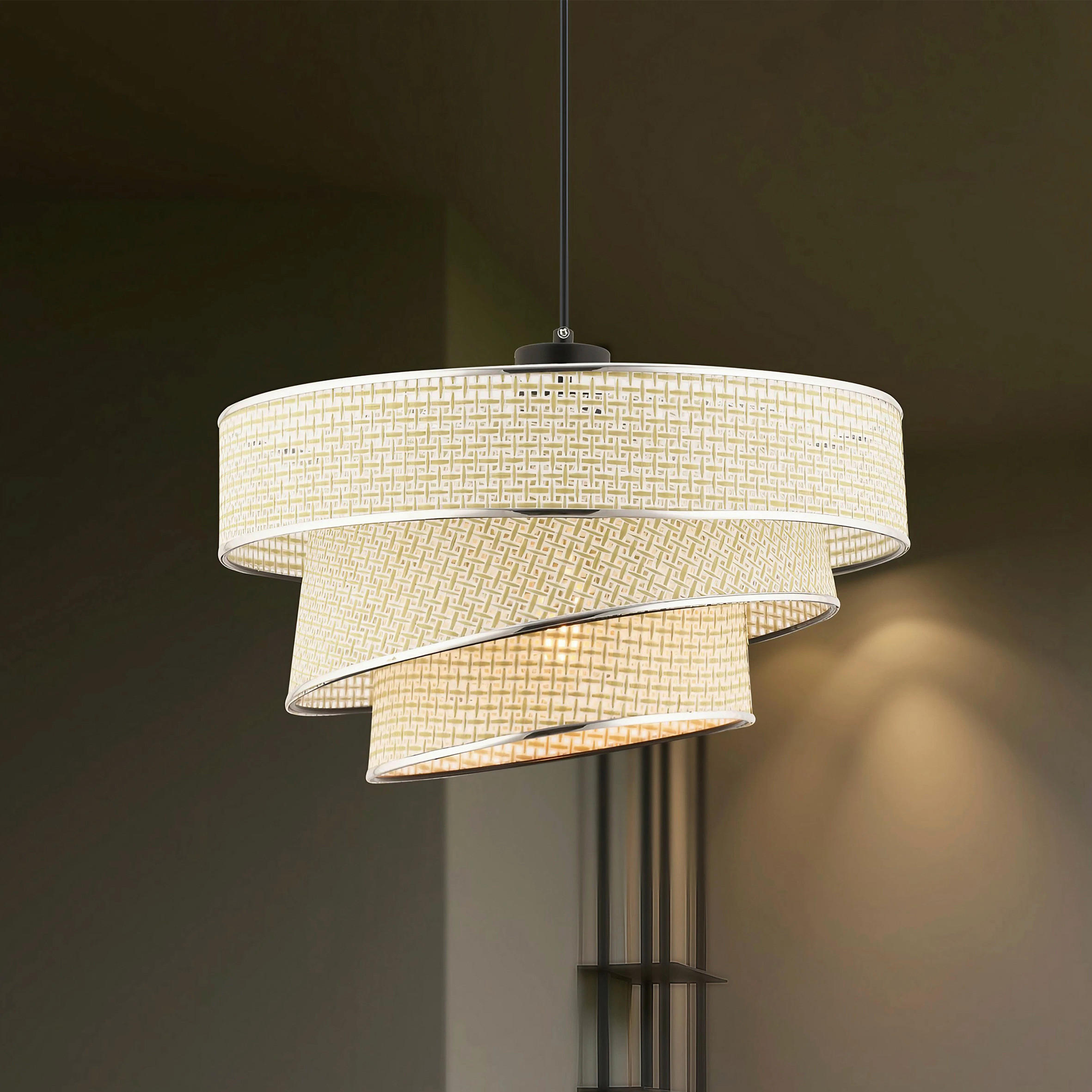 HÄNGELEUCHTE 40/72 cm   - Silberfarben/Creme, Design, Textil/Metall (40/72cm) - P & B