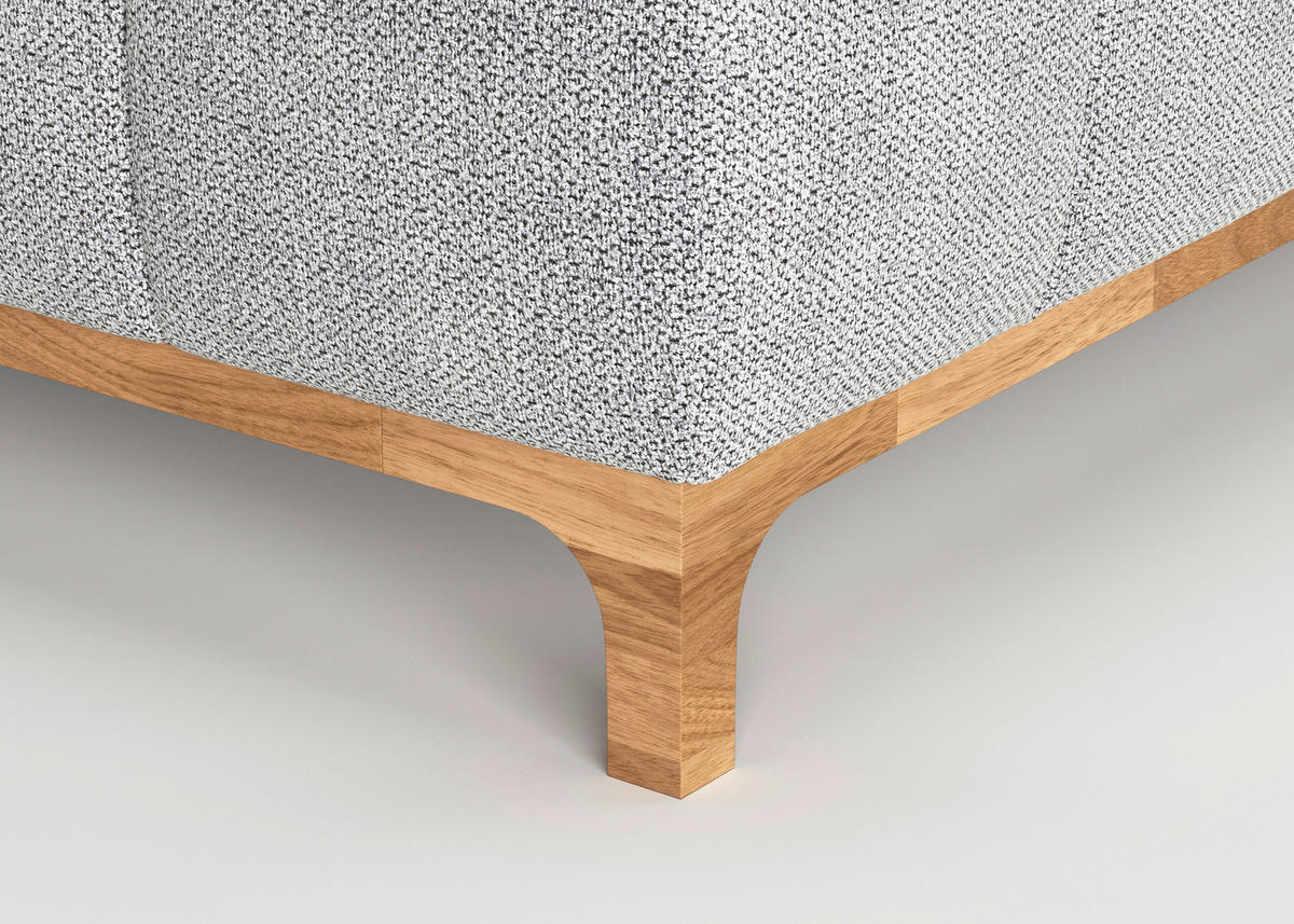 BOXSPRINGBETT 160/200 cm  in Silberfarben  - Eichefarben/Silberfarben, Modern, Holz/Holzwerkstoff (160/200cm) - MID.YOU
