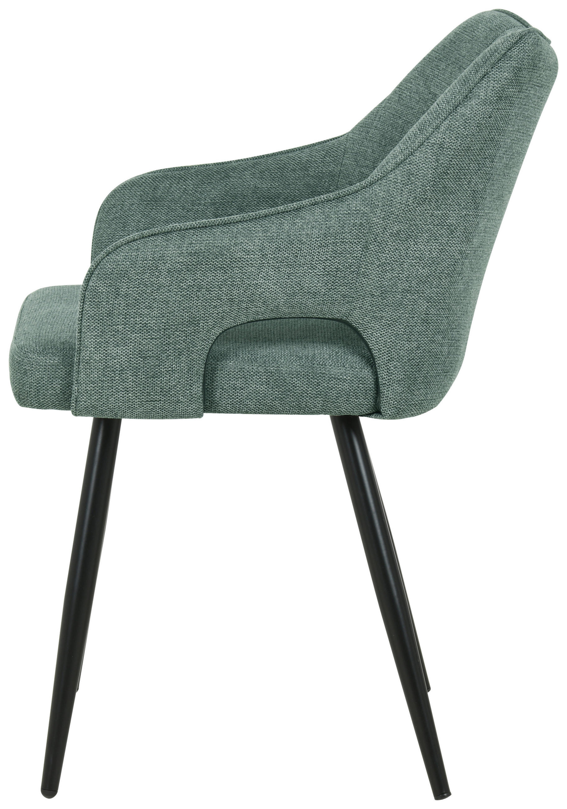 SCAUN CU BRAȚE in verde - verde/negru, Modern, lemn/metal (60,5/81,5/55,5cm) - MID.YOU