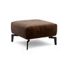 HOCKER in Textil Braun  - Schwarz/Braun, Design, Textil/Metall (70/70/46cm) - SENSOO