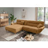 ECKSOFA  in Bouclé Goldfarben  166/290 cm  - Wildeiche/Goldfarben, KONVENTIONELL, Holz/Textil (166/290cm) - Sadena