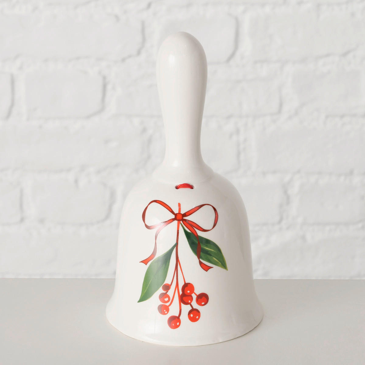 DEKOGLOCKE - Rot/Weiß, LIFESTYLE, Keramik (9/17cm)