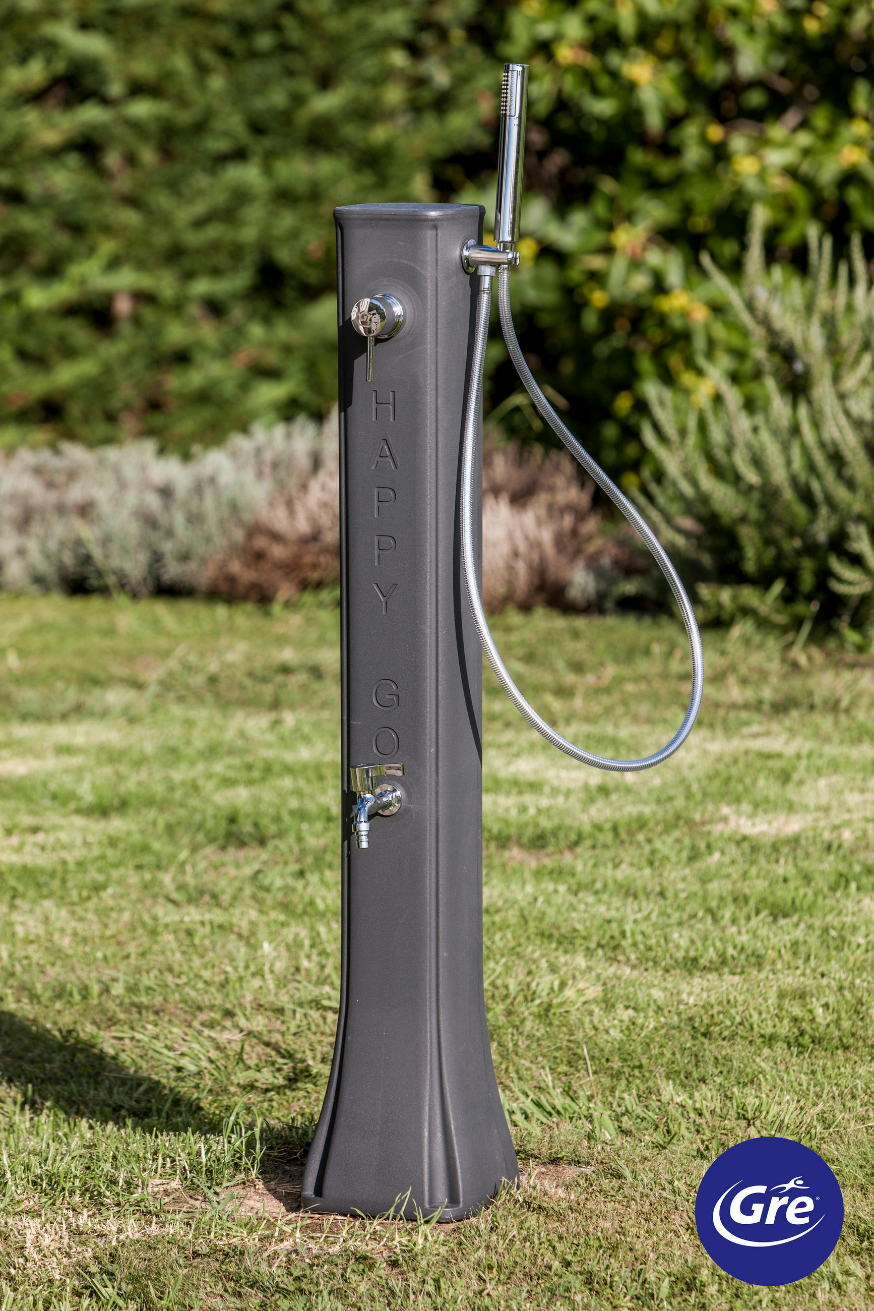 SOLARDUSCHE DSM19  - Dunkelgrau, KONVENTIONELL, Kunststoff (24,5/22/119cm) - Gre