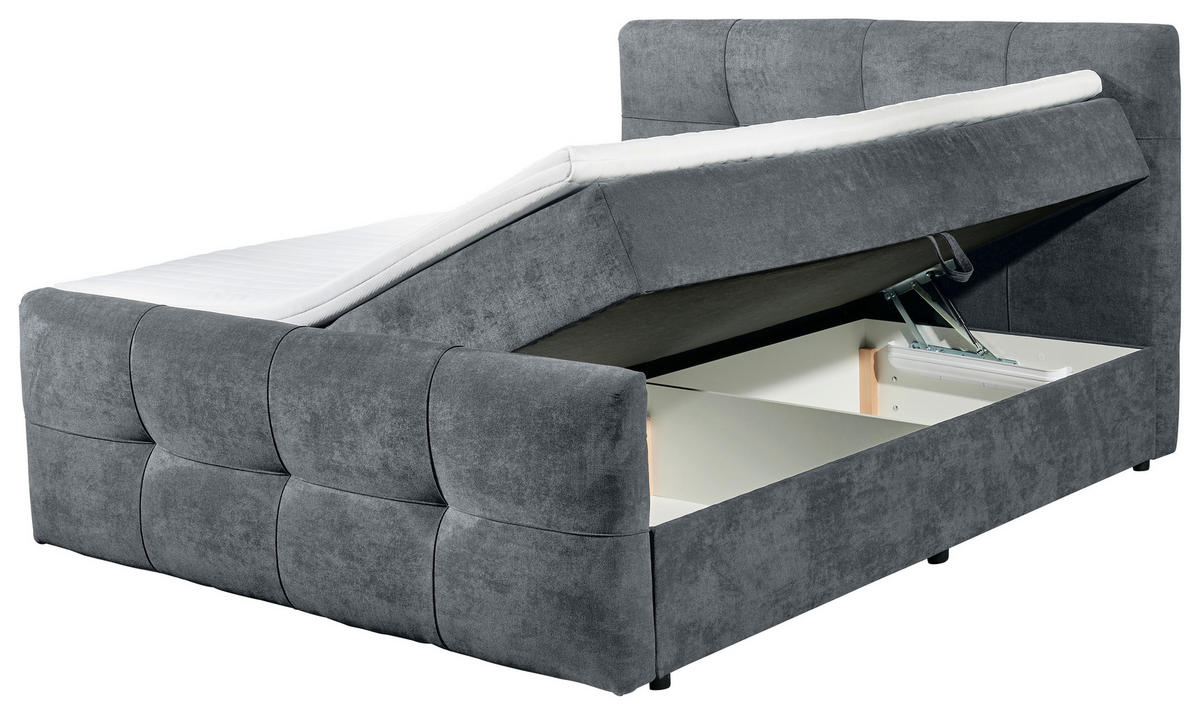 BOXBETT 180/200 cm  in Anthrazit  - Anthrazit, Modern, Holzwerkstoff/Kunststoff (180/200cm) - MID.YOU